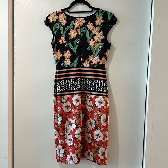 Clover Canyon Sunrise Neoprene Scuba Midi Dress in Multi - Picture 8 of 10